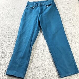 Vintage Levis 554 Jeans‎ Mens 32x30 Blue Teal Denim Made USA 90s
